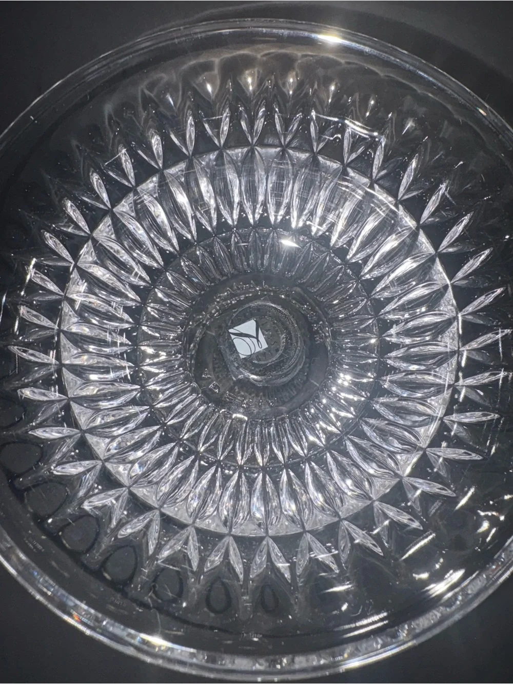 Vintage Laura Glass Company Pedestal Bowl , made in Japan